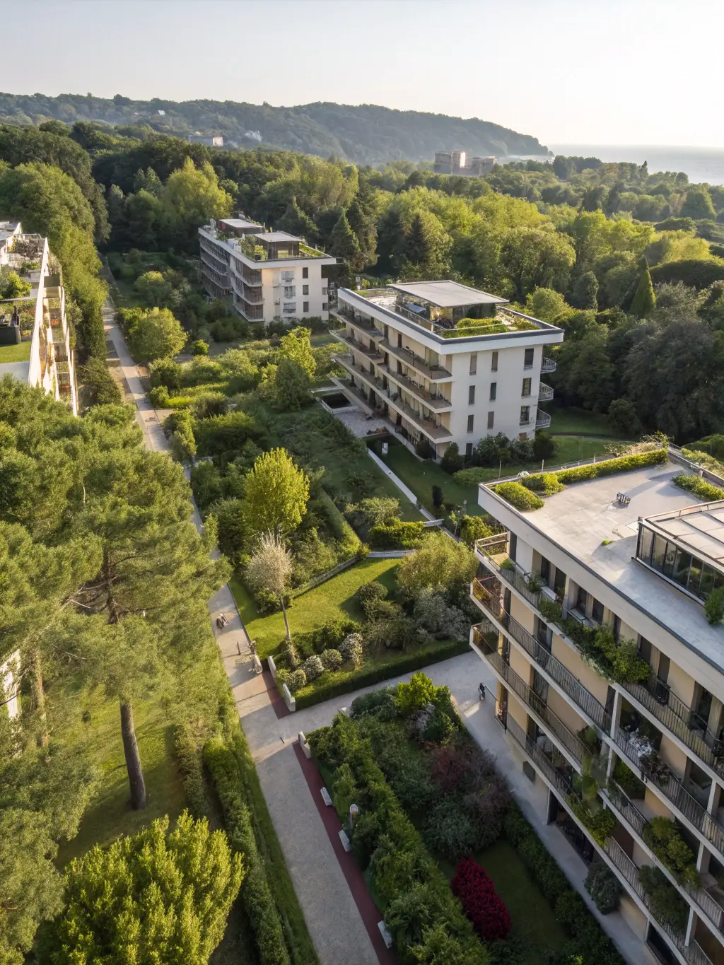 A photograph of the Ostrava Zelené Město project, showcasing its green spaces and modern architecture, emphasizing its sustainable urban development.
